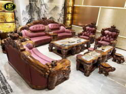 sofa gỗ mun phong cách hoàng gia KW-9988
