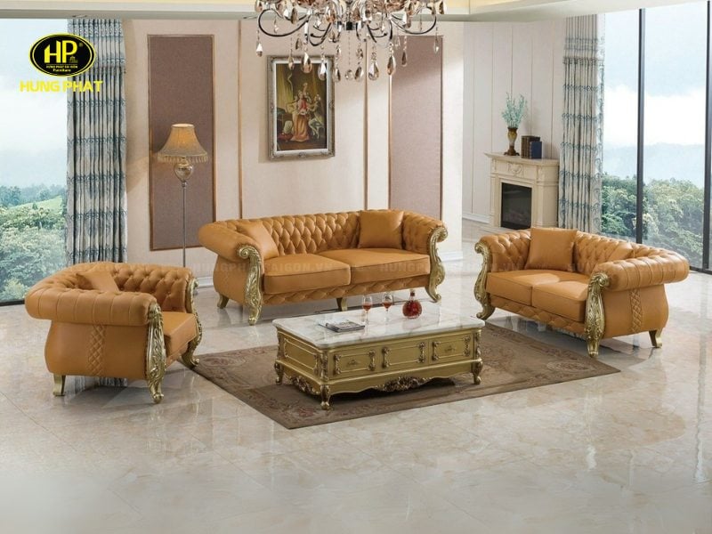 sofa tân cổ điển vải nỉ cao cấp tp-333-2