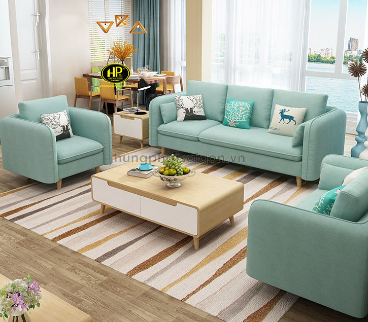 Ghế sofa vải cao cấp bộ 1+2+3 H-236