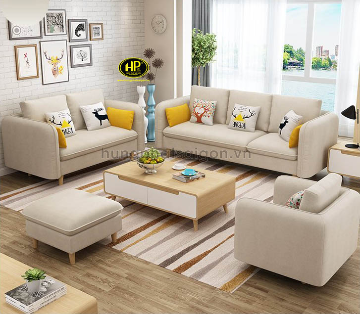 Ghế sofa vải cao cấp bộ 1+2+3 H-236