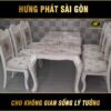 Bàn ăn mặt đá phong cách tân cổ điển MV-01