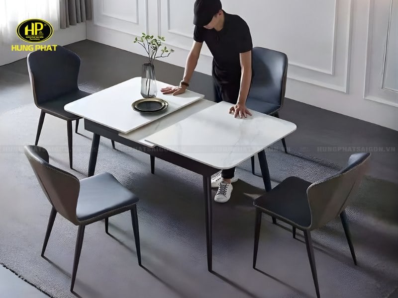 bàn ăn đa năng mở rộng 4 ghế nk-1251