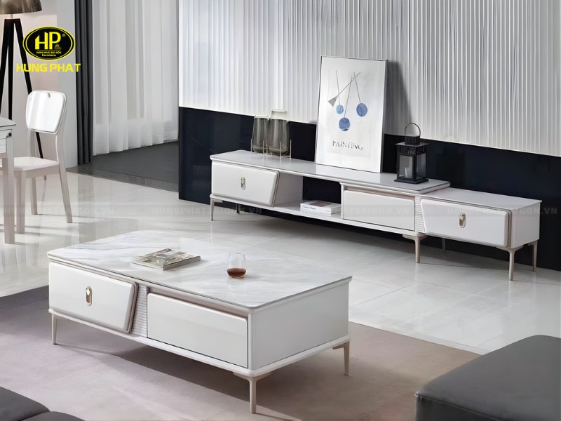 mẫu bàn sofa phòng khách hiện đại k09