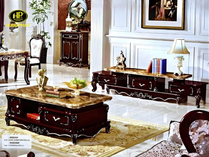 kệ tivi tân cổ điển cao cấp ms826