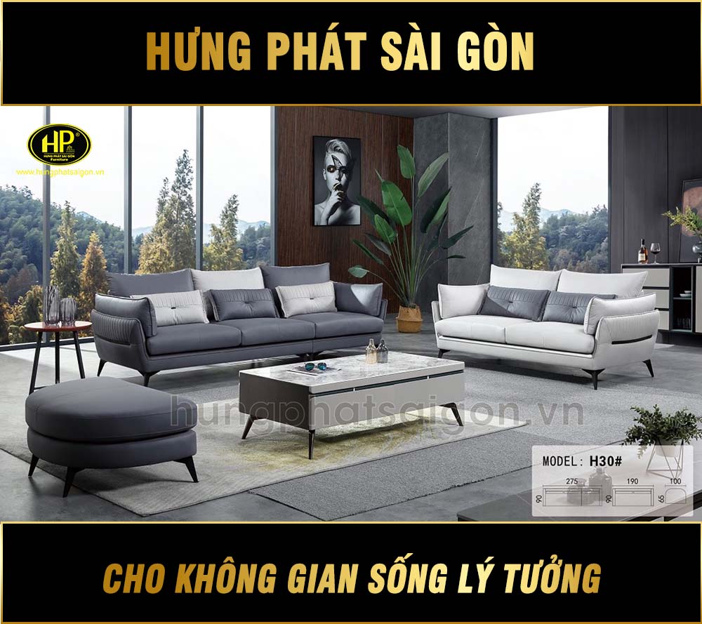 Sofa Băng Vải Giả Da Hiện Đại TP-H30