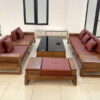 bộ ghế sofa gỗ sồi phòng khách cao cấp hs-60
