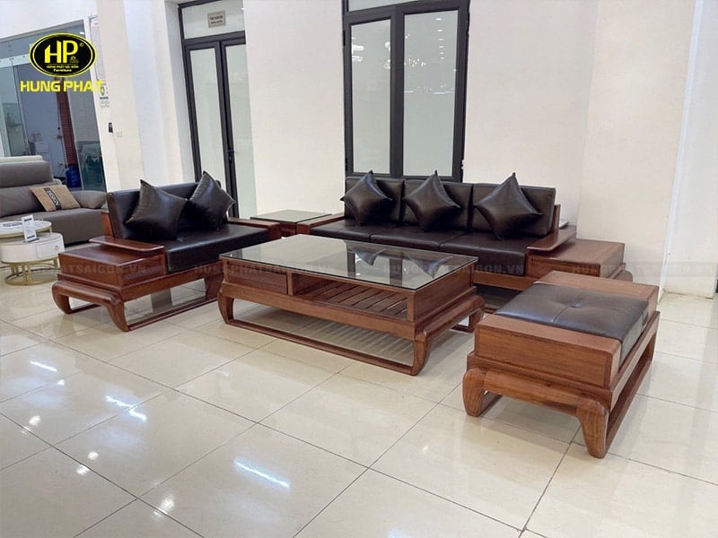 bộ sofa chân đùi gỗ hương đắ hh-46