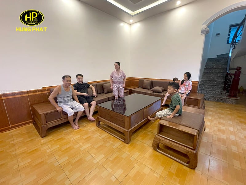 ghế sofa gỗ sồi HS-43