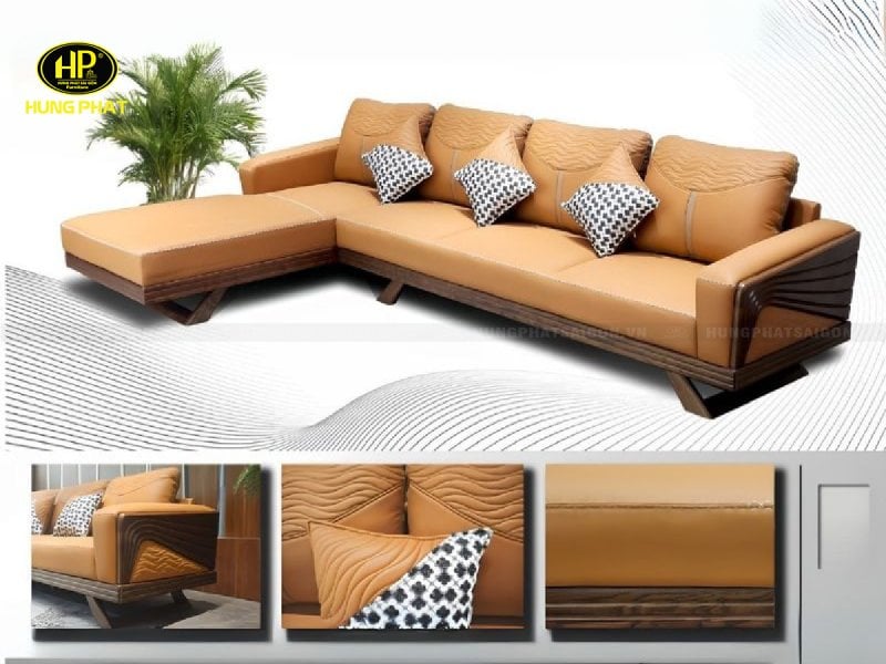 ghế sofa gỗ sồi nga cao cấp hs-889