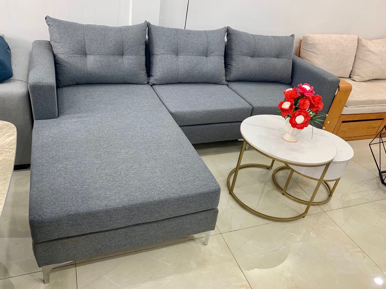 Sofa Góc Vải Giá Rẻ TL-166