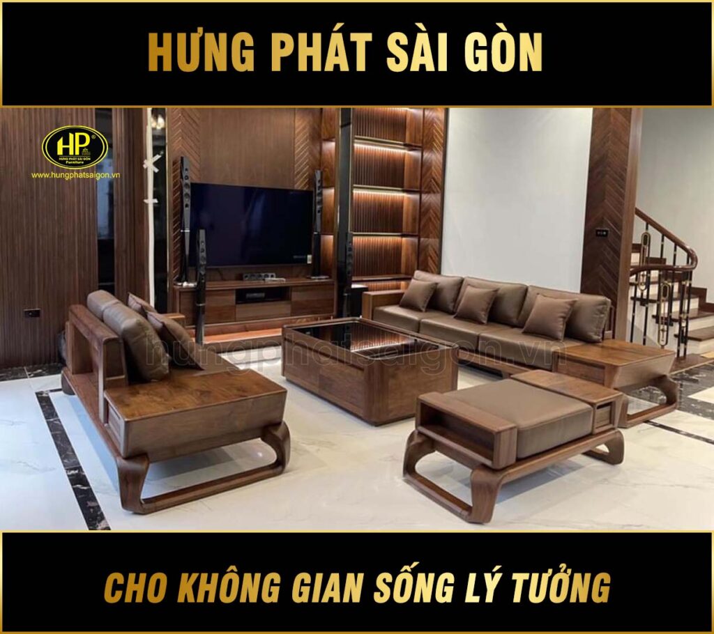 Ghế Sofa Gỗ Óc Chó Bắc Mỹ Nhập Khẩu HP-22