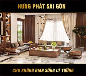 Sofa Gỗ Óc Chó 3 Món Hiện Đại Cao Cấp HO-45