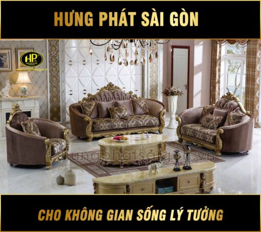 Sofa Tân Cổ Điển Vải Nỉ Sang Trọng TP-398