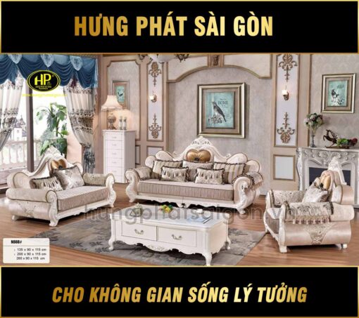 Sofa Tân Cổ Điển Vải Nỉ Nhập Khẩu Cao Cấp TP-N668