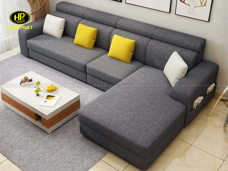 sofa vải góc l cao cấp h-274