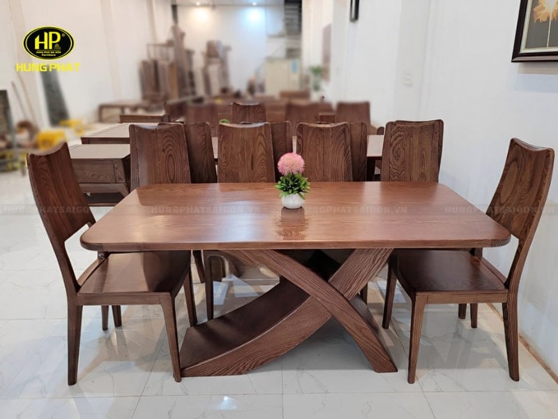 bộ bàn ăn gỗ tự nhiên tm-01