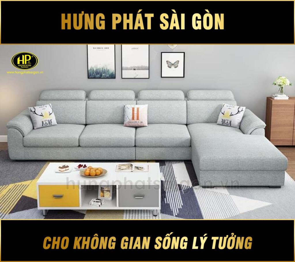 Sofa Góc Bằng Vải Cao Cấp H-284