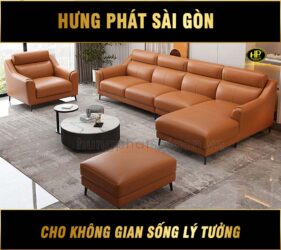 Sofa Da Góc L Hiện Đại HD-92
