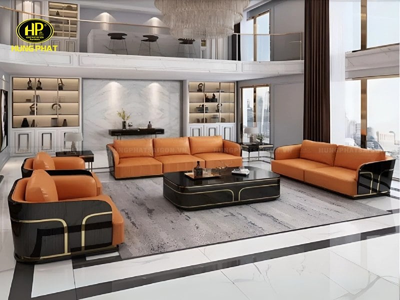 bộ sofa da bò nhập khẩu cao cấp ta-101