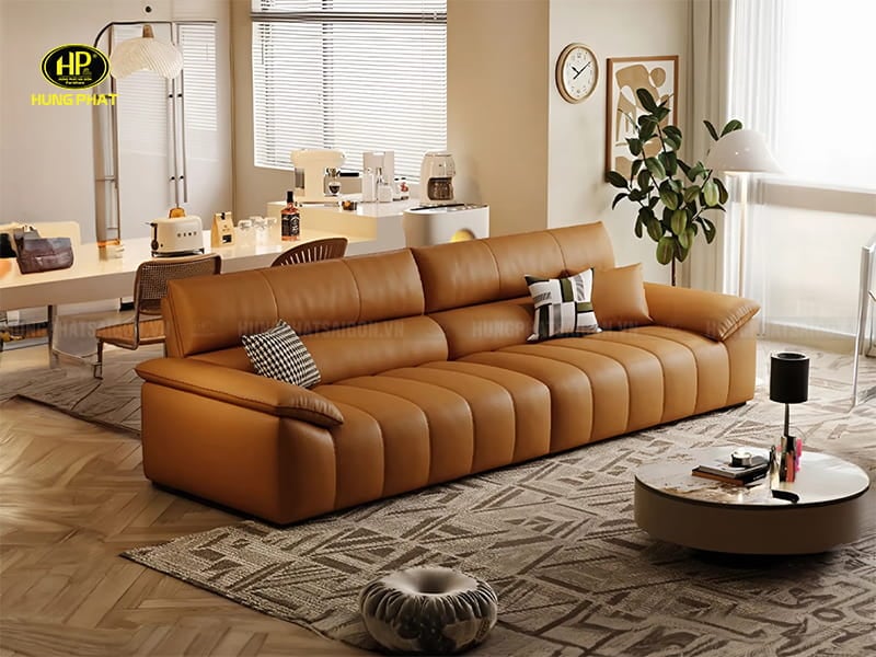 ghế sofa băng bọc da hiện đại h-34