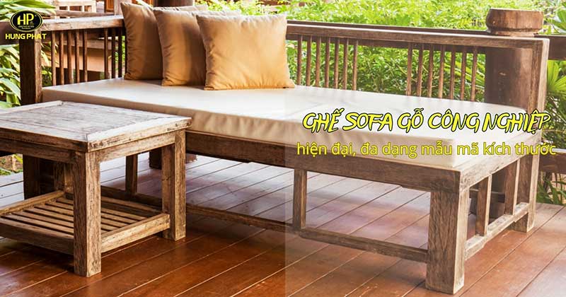 Ghế sofa gỗ công nghiệp