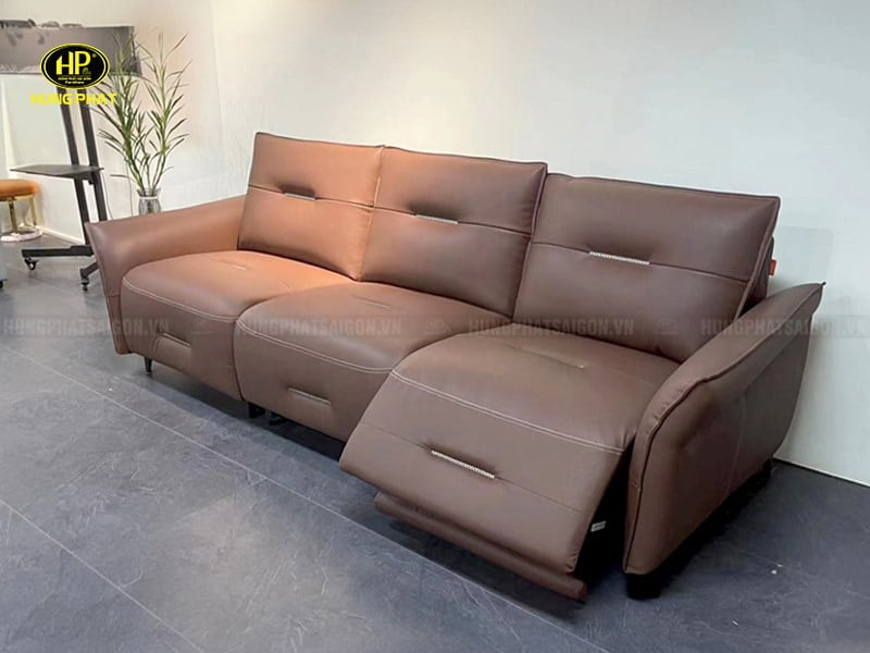 ghế sofa thư giãn chỉnh điện da bò tiếp xúc y27