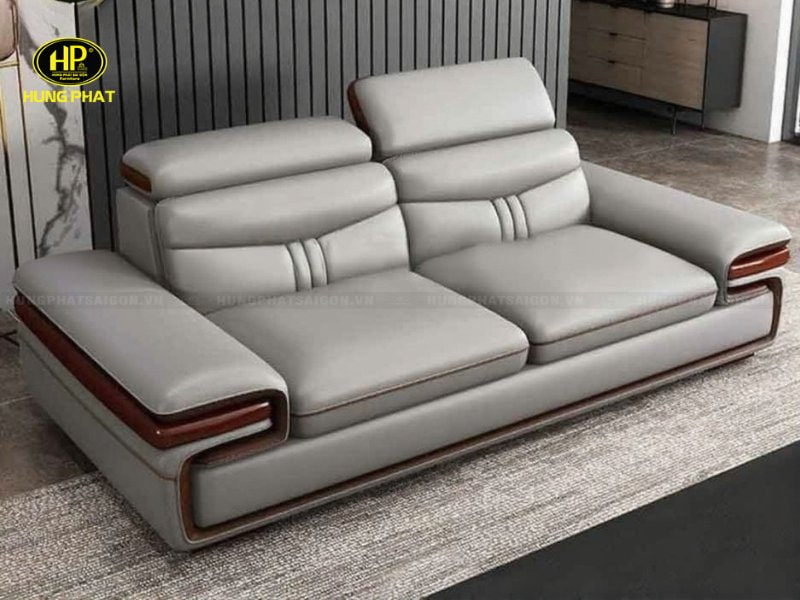 sofa băng da chung cư hiện đại h-71