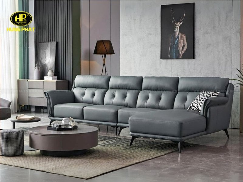 sofa da góc l phòng khách sang trọng tp-2017