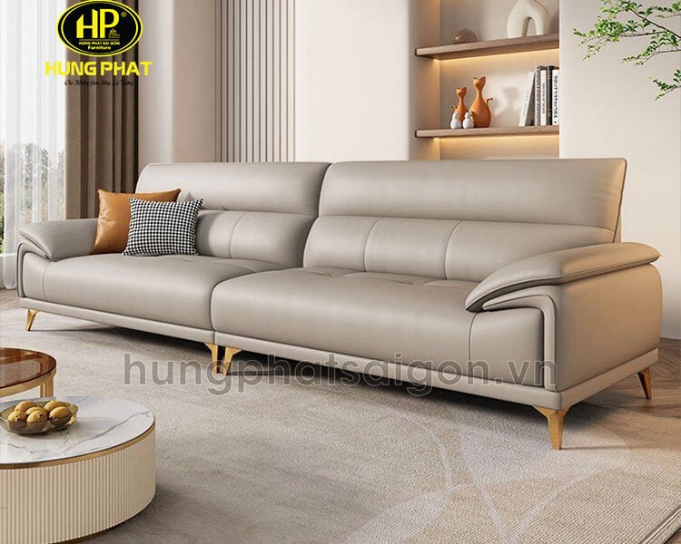 sofa da phòng khách sang trọng h-19