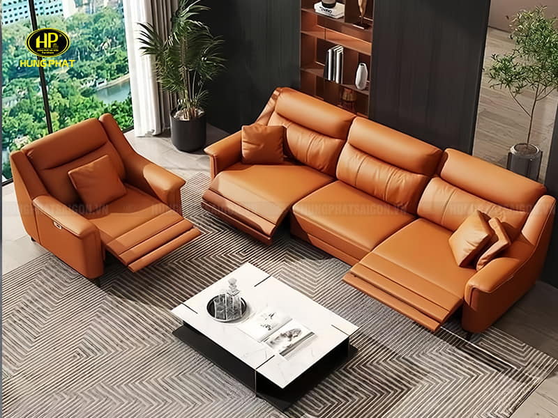sofa phòng khách đa năng thư giãn da bò tm-003