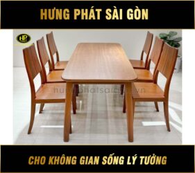 Combo Bàn Ăn 6 Ghế Gỗ Cao Cấp TM-12