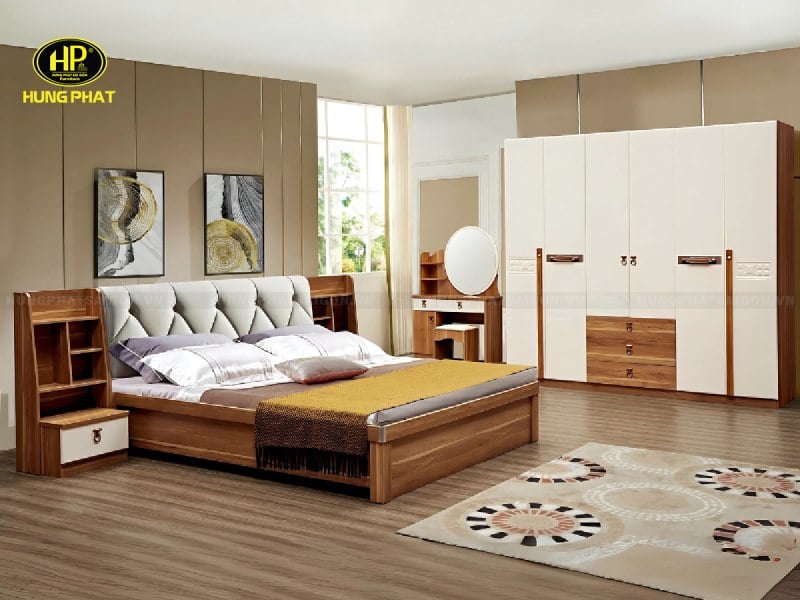 combo giường tủ hiện đại nhập khẩu tp-1966