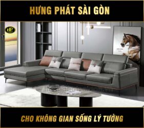 Sofa Góc Phòng Khách Vải Nỉ Giả Da TD-6019