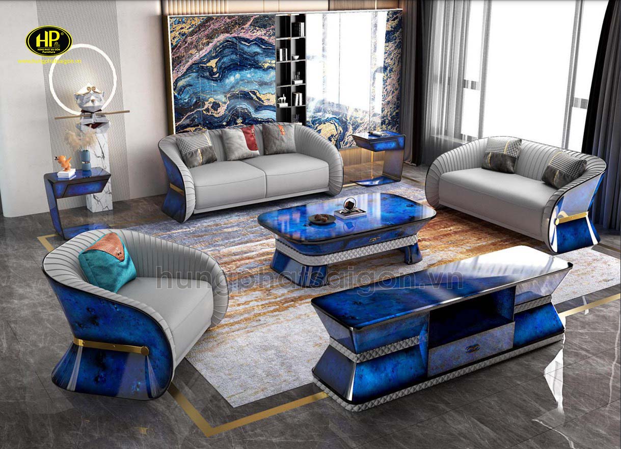 Sofa Phòng Khách Da Bò Ý Cao Cấp TA-102