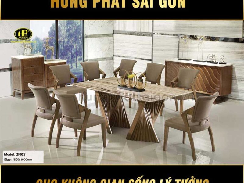 bộ bàn ăn gỗ tự nhiên AT-T09