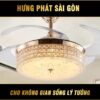 Đèn quạt trần pha lê cao cấp 8679