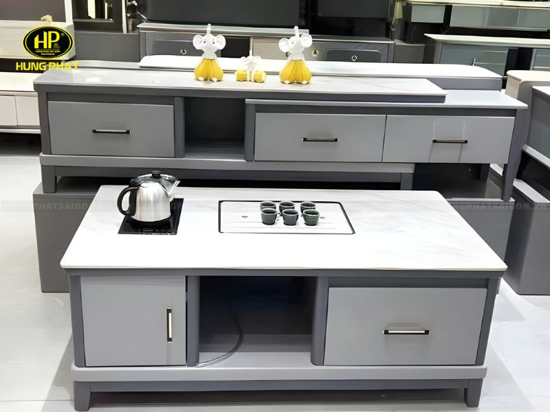 bàn sofa tích hợp bếp điện hiện đại bt-605