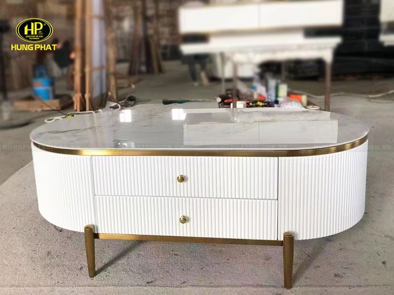 bàn trà sofa mặt đá tự nhiên cao cấp 3659