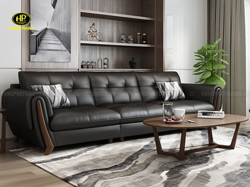 ghế sofa băng da phòng khách cao cấp h-212