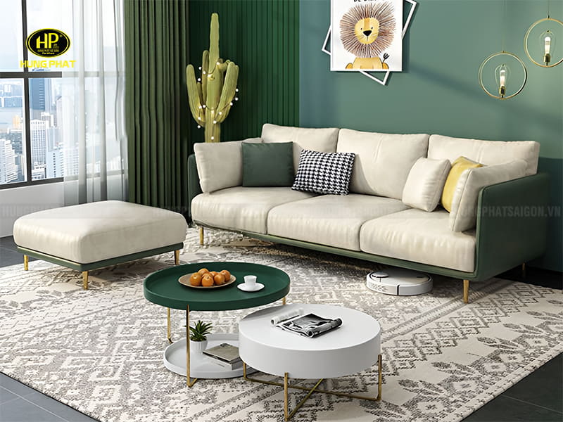 ghế sofa băng vải cao cấp hiện đại h-219