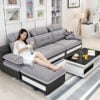 sofa vải góc l hiện đại h-85
