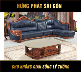 Sofa Tân Cổ Điển Da Bò Tót Tây Ban Nha Cao Cấp B-17