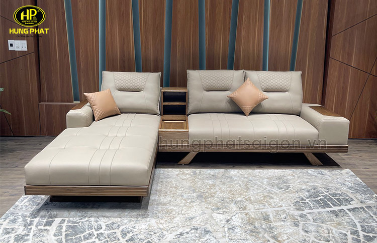 sofa gỗ sồi cao cấp cho phòng khách HS-56