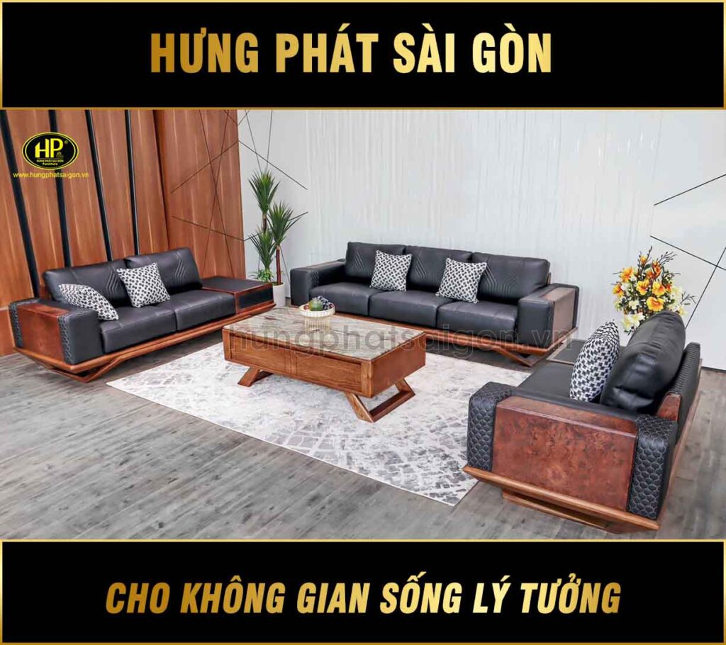 Sofa gỗ phòng khách HS-55