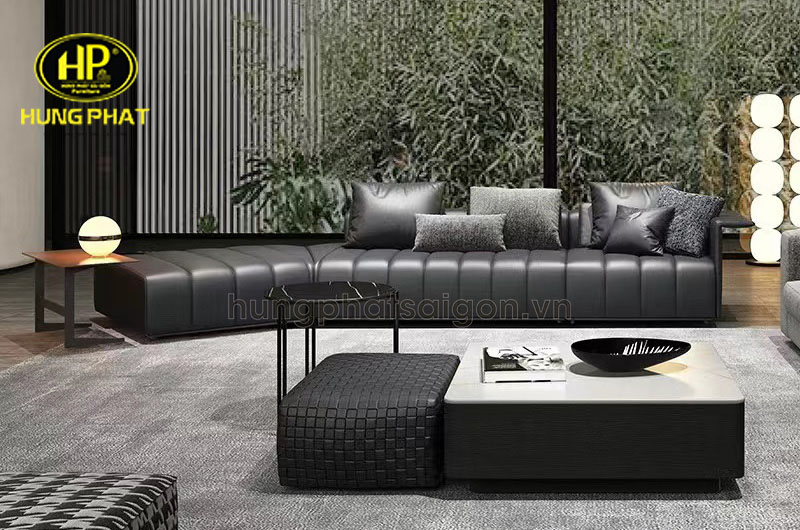 sofa da hiện đại J11