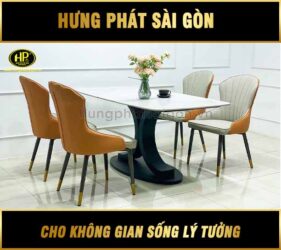 bàn ăn mặt đá hiện đại BA-12