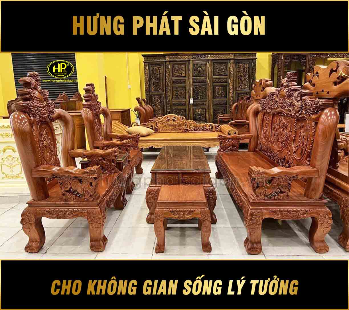 bộ bàn ghế gỗ hương HH-NGHE14