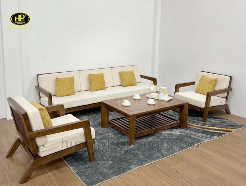 bộ ghế sofa gỗ sồi hs-50