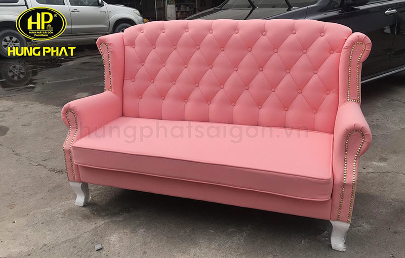 ghế sofa màu hồng h-232