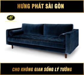 ghế sofa nhung decor phòng khách H-76
